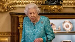 Britainâ€™s Queen Elizabeth II at Windsor Castle in England on October 19, 2021.