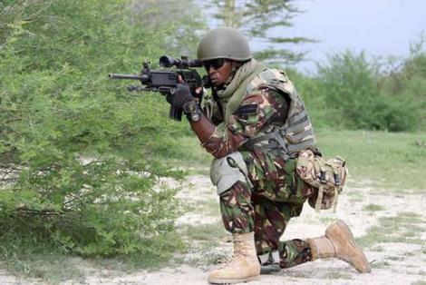 File Photo of KDF Marksman in Action