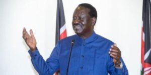 Azimio la Umoja-One Kenya Alliance presidential candidate Raila Odinga uring a meeting with stakeholders in the petroleum industry at the Panafric Hotel on Wednesday, April 6, 2022