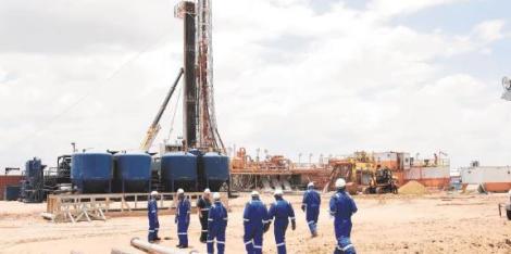 An oil well at Ngamia 1 in Turkana County.