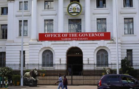 An exterior shot of the City Hall front entrance In Nairobi City. Thursday, February 20, 2020