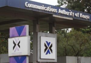 A signage showing the Communications Authority of Kenya