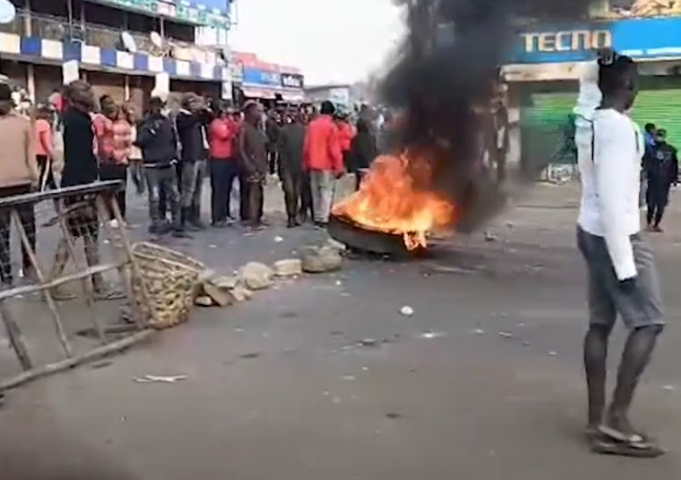 Anti-Finance Bill protest in Migori on Thursday, June 27, 2024.