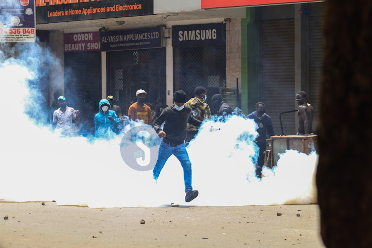 Protesters engage in running battles with police in Nairobi on July 2,2024.