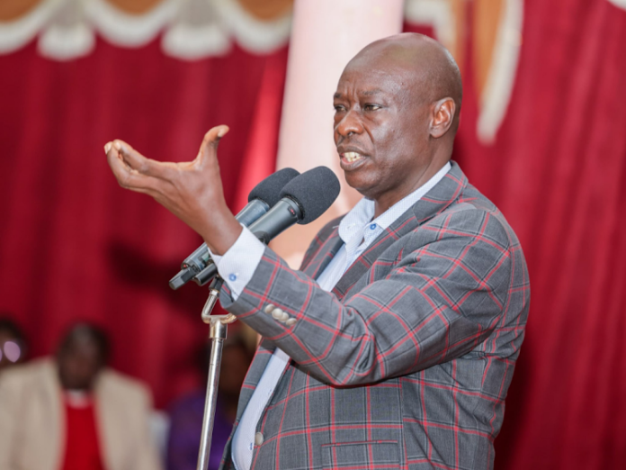 Deputy President Rigathi Gachagua during a Sunday service at PEFA Church Kiamariga, Nyeri county, July 7, 2024.