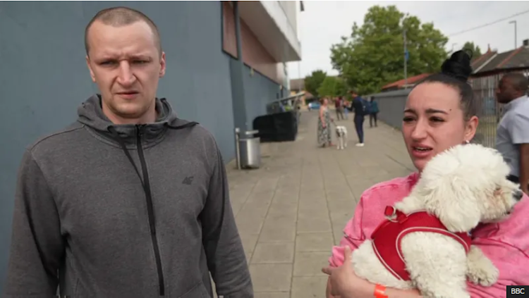 Lukasz and Agnizeszk managed to flee the burning tower block but say they have lost everything in the fire